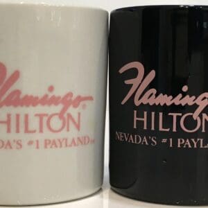 Flamingo Hilton Hotel & Casino "Nevada's #1 Payland" Las Vegas "His & Hers" Set of Coffee Mugs #1866