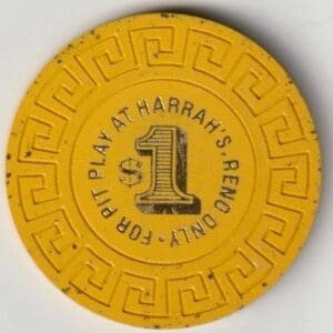 $1 Harrah's (Only For Pit Play) Casino Reno, Nevada #4028