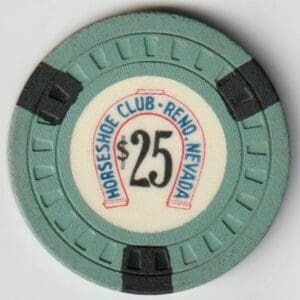 $25 Horseshoe Club Casino Chip Reno, Nevada #4039