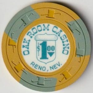 $1 Oak Room Casino Chip Reno, Nevada #4066
