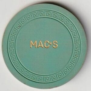 $0.10 MAC'S Fractional Casino Chip Reno, NV #4078