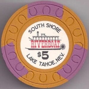 $5 RiverBoat South Shore Lake Tahoe, Nevada Casino Chip #1099