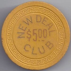 $5 New Deal Club Casino Chip Elko, NV #1142