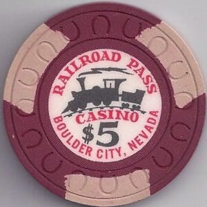 $5 Railroad Pass Casino Chip Henderson, NV #1160