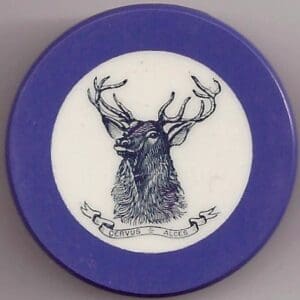 N/D Stray Antlers Casino Chip McGill, NV (Navy) #1214