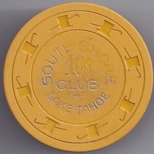 $0.10 South Shore Club Fractional Casino Chip Lake Tahoe, NV #1215