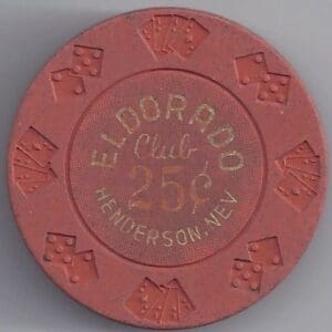 $0.25 Eldorado Club Fractional Casino Chip Henderson, NV #1261