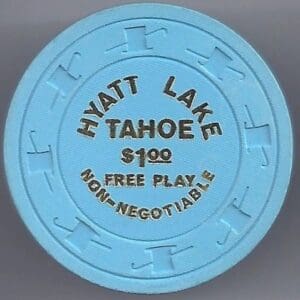$1 Hyatt Lake Tahoe "Free Play" NN Casino Chip Lake Tahoe, NV (New) #1273