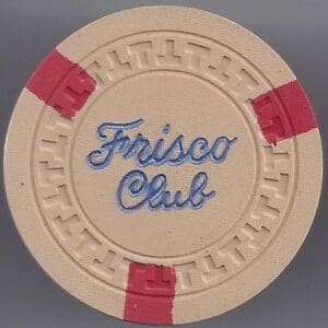 $100 Frisco Club Casino Chip Reno, NV (New) #1299