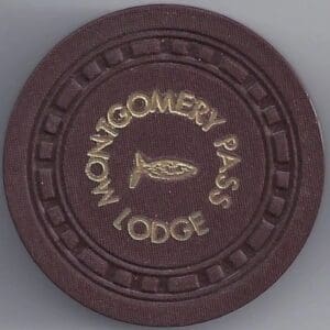 $25 Montgomery Pass Lodge Casino Chip, Montgomery Pass, NV #1343