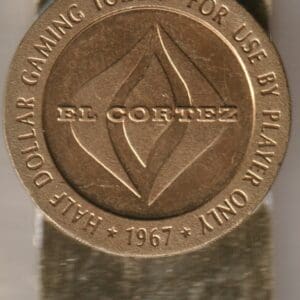 El Cortez Casino Half Dollar Token 1967 Money Clip Las Vegas, Nevada #5434