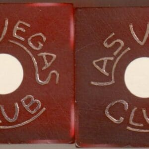 Las Vegas Club Casino Dice Red (Matching Set) Las Vegas, Nevada #5417