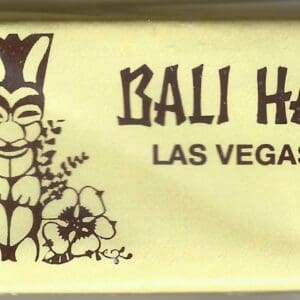 Bali Hai Hotel & Casino Bar Soap Las Vegas, Nevada #5486