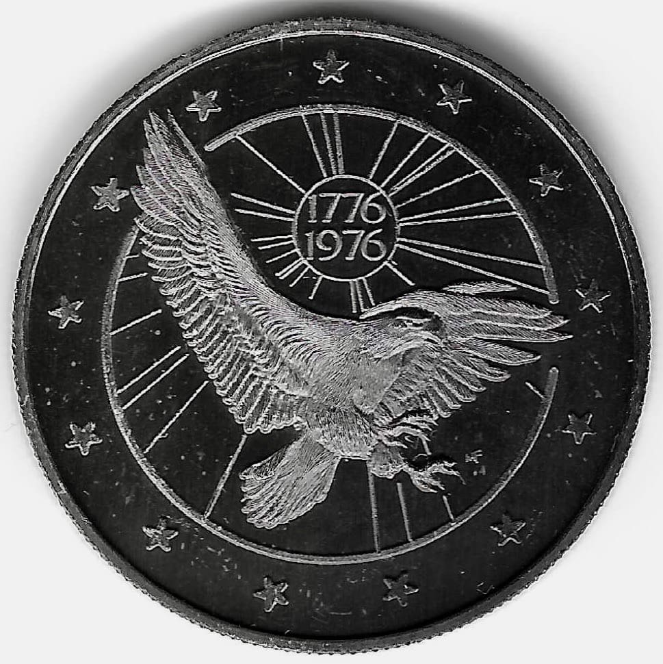 $25 Dunes Hotel & Casino Gaming (.999 Fine Silver) Bi-Centennial 1776-1976 Silver Token Chip Las Vegas, Nevada #5508 - Image 2